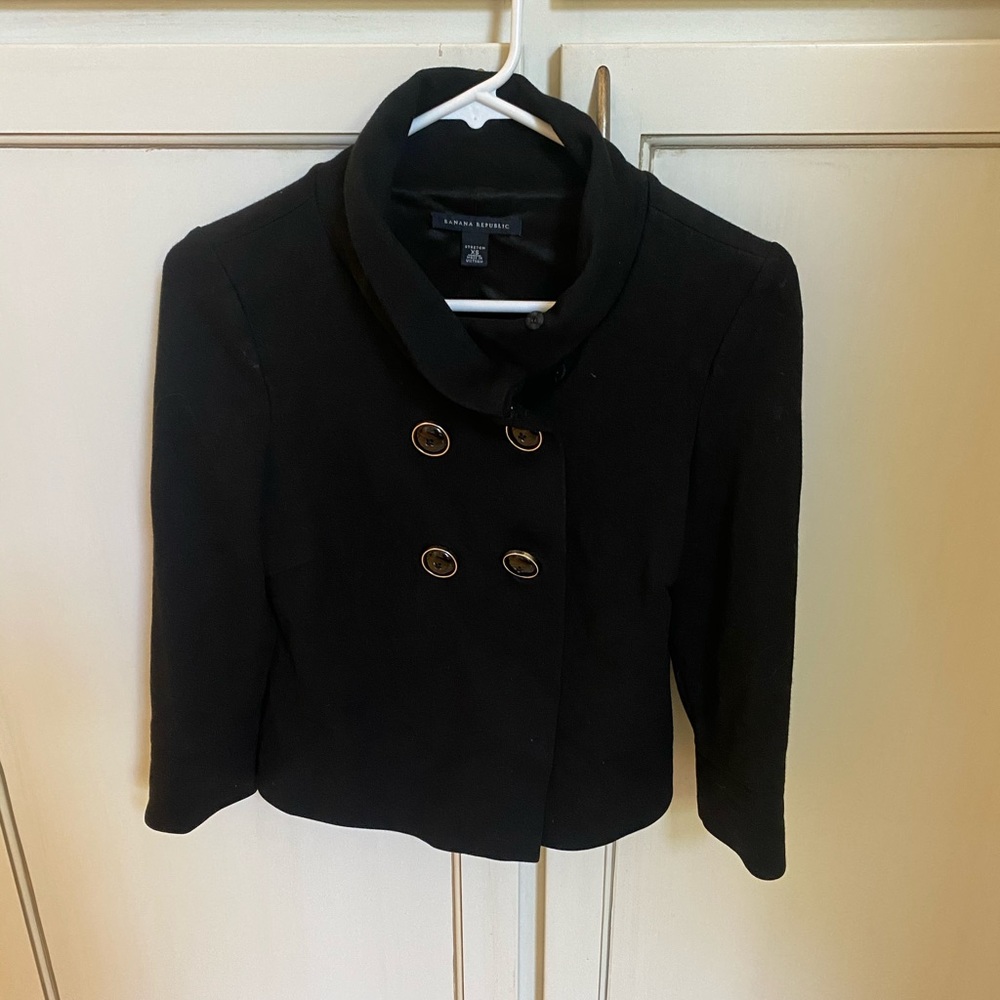 Banana Republic cropped black jacket.